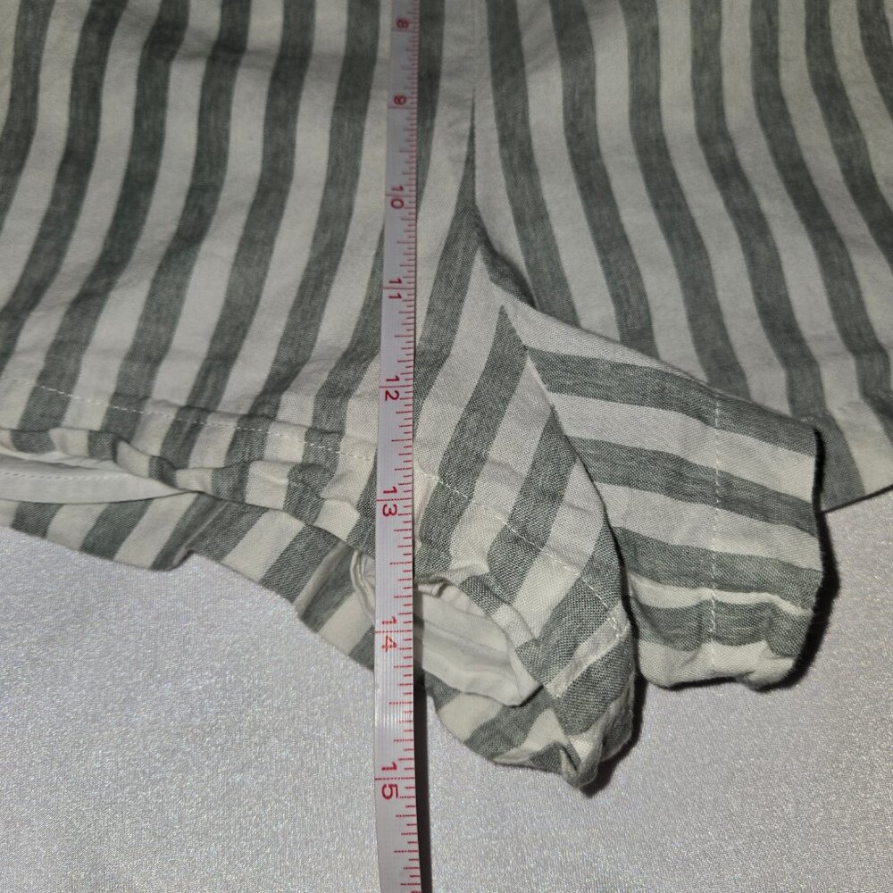 L'Academie Los Angeles Shorts Green White Striped High‎ Waisted Vaca Size M - Picture 7 of 7
